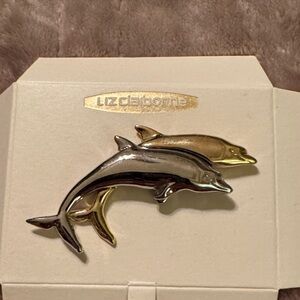 Liz Claiborne Dual-Tone Dolphin Brooch